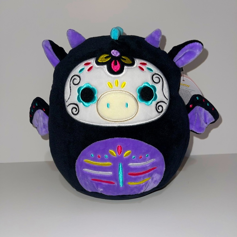 Squishmallows Phylo the Day Of The Dead Dragon Cow 8”